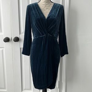 Blue Velvet Dress